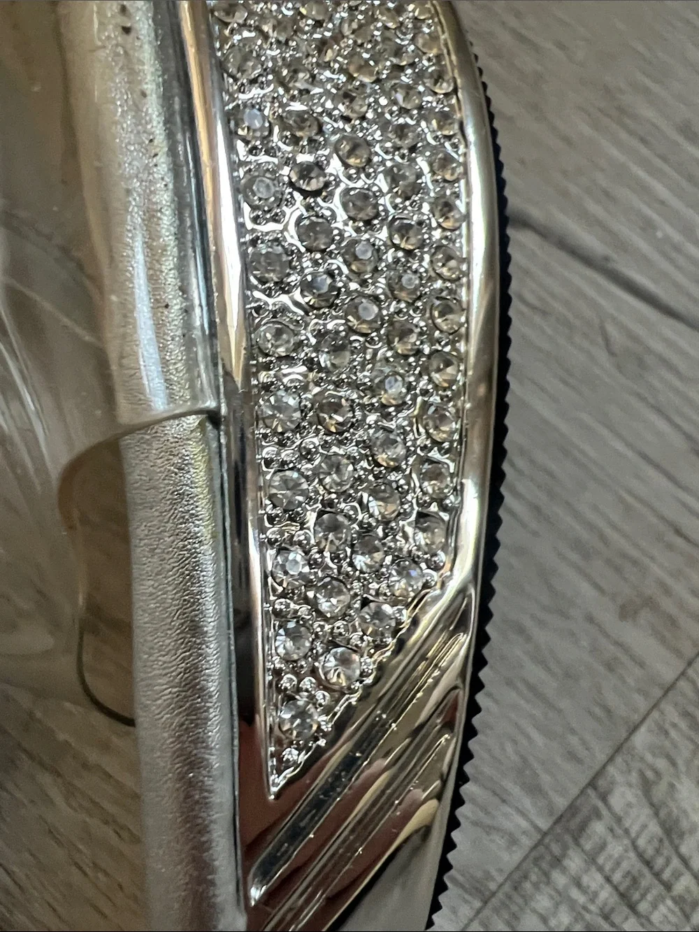 Fabulous Silver Rhinestone Platform Stiletto Heels with Clear Strap
